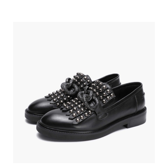Saint G Shoes Saint G Kim Leather Handcrafted Shoes Loafers Stud
